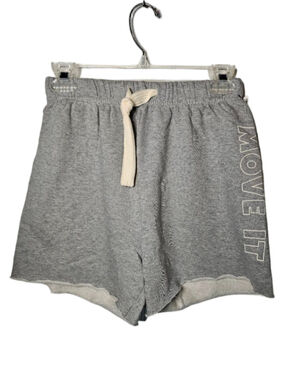 MOTHER The Bender Frayed Move It Shorts Cotton Terry Gray Small NWT